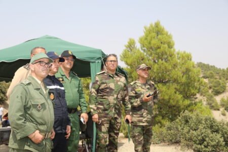 عامل إقليم تازة يقود جهود التنسيق لمواجهة حريق غابوي بتغزراتين